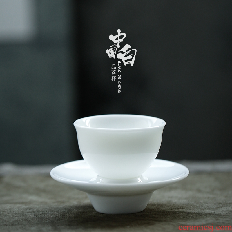 JiaXin dehua white porcelain, Keats fragrance - smelling cup ceramic kung fu tea cups individual cup of jade porcelain master CPU