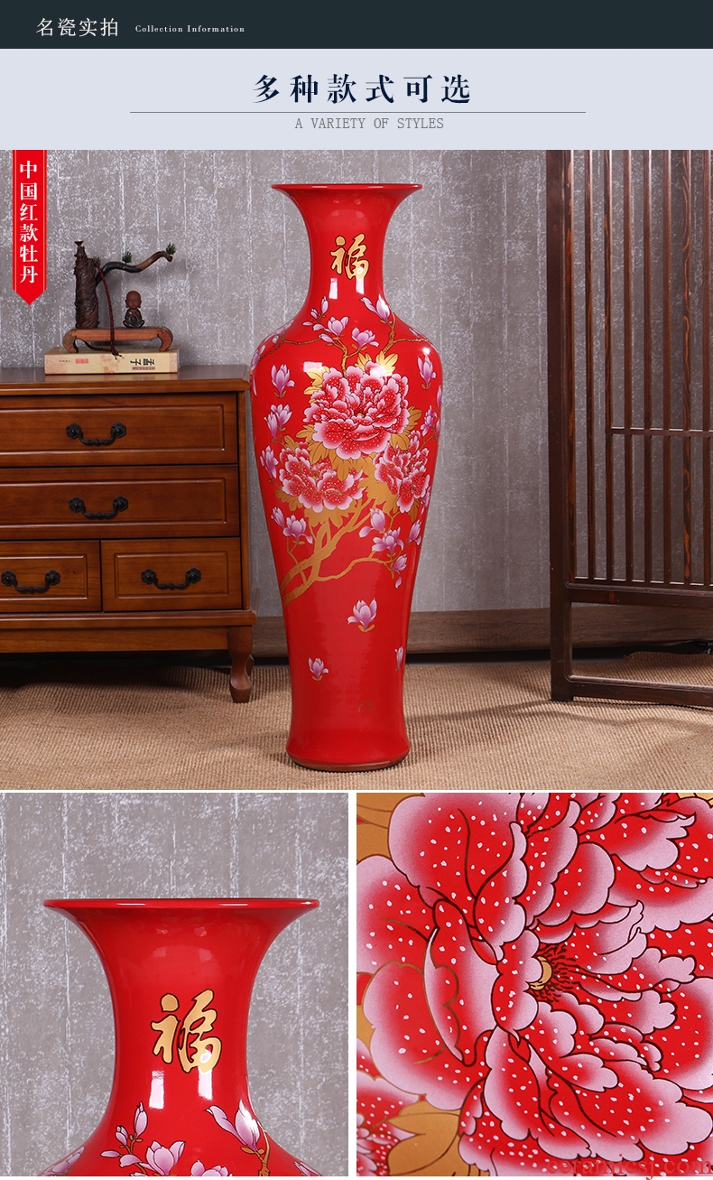 Nordic I and contracted household adornment high dry flower arranging ceramics vase of large hotels sitting room place lucky bamboo - 556922150027