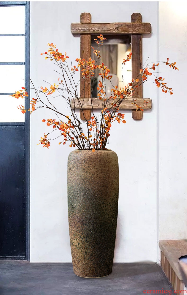 Jingdezhen blue and white lotus flower peony 1.2 meters 1.4 meters 1.6 meters hand - made ceramic floor open big vase and furnishing articles - 588488996128