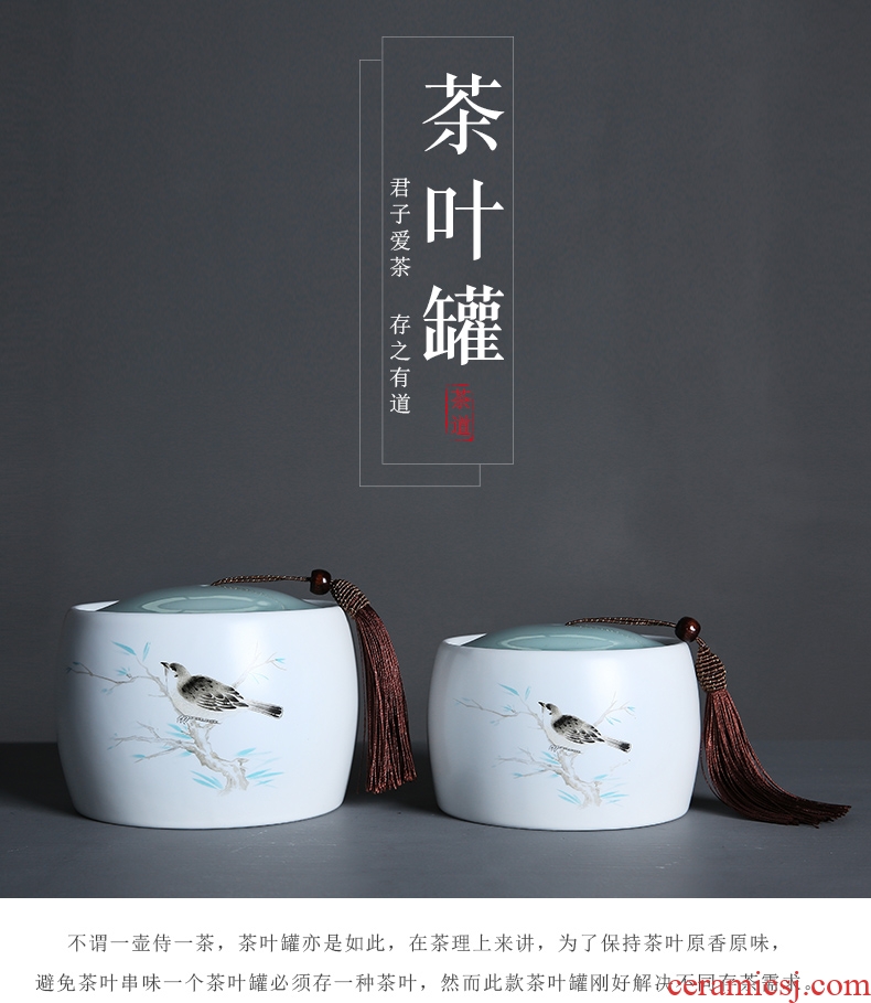 Auspicious edge kiln Chinese wind restoring ancient ways pu 'er tea pot of large and medium size ceramic tassel seal moisture POTS