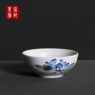 Royal elegant white porcelain kung fu tea set personal glass kiln ceramic cups inferior smooth master creative water in a single cup