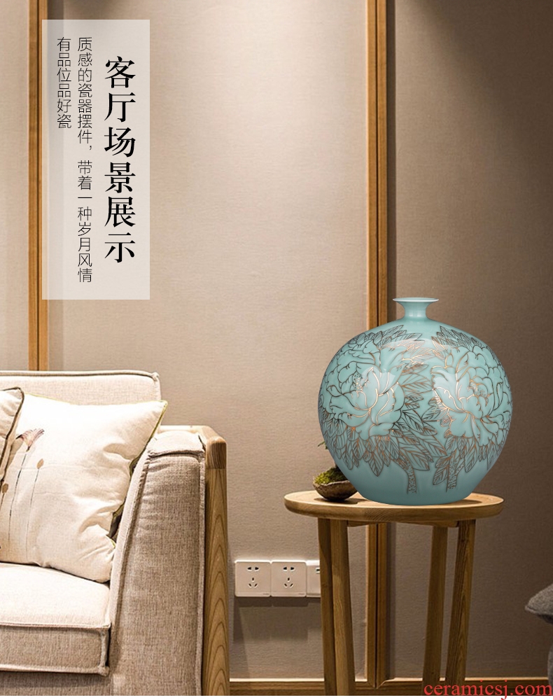 Quiver of jingdezhen ceramics vase painting and calligraphy calligraphy and painting scroll cylinder barrel landing a large sitting room household act the role ofing is tasted furnishing articles - 590025704236