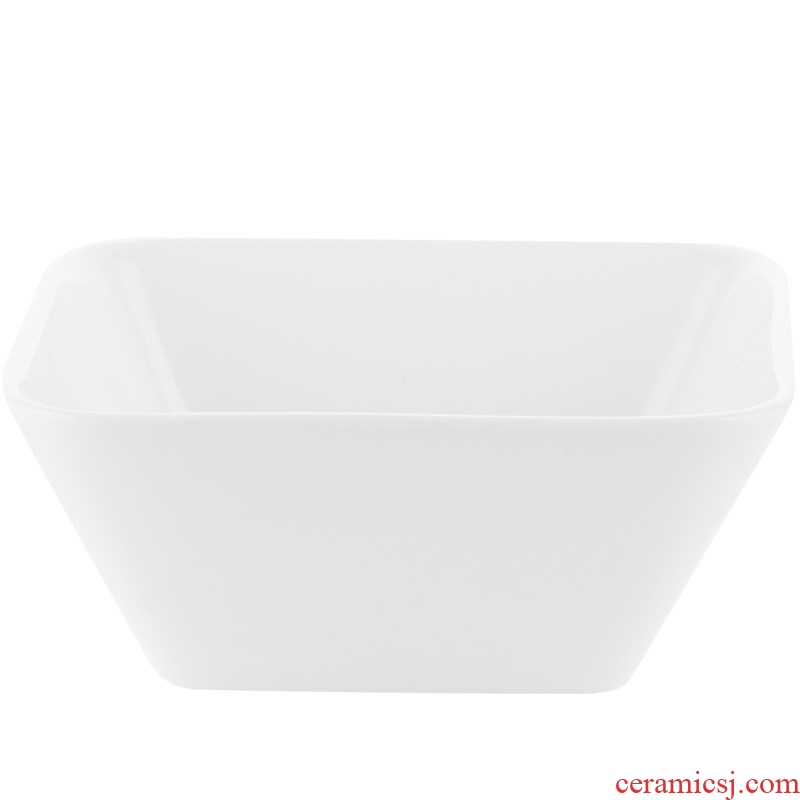 Square bowl sifang creative dessert bowl of white ceramic bowl with large square bowl of sugar water bowls