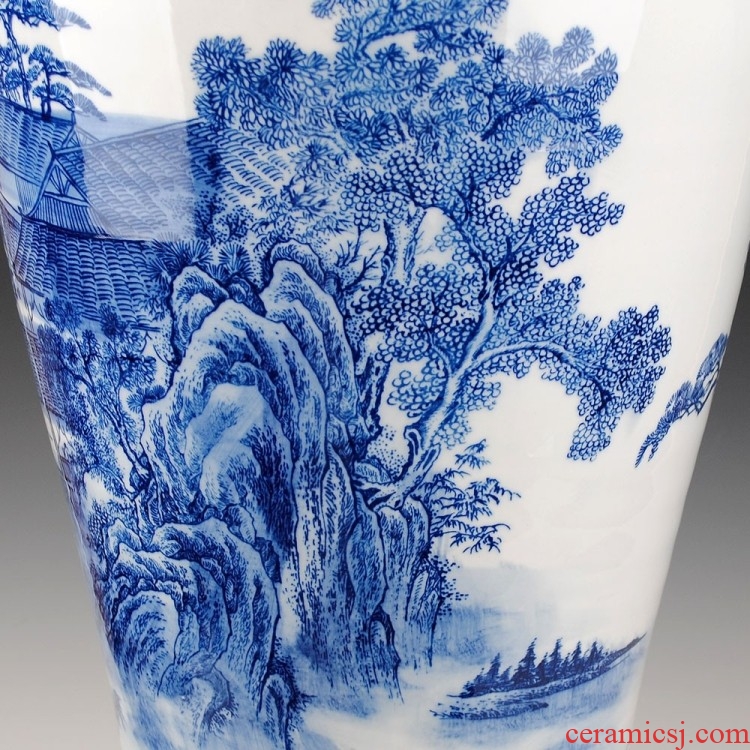 Jingdezhen ceramics general antique blue and white porcelain jar ceramic furnishing articles large storage tank is Chinese style household decorations - 37646113424