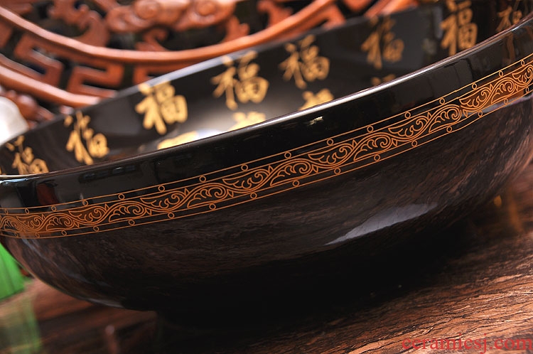 The new black jingdezhen ceramics hail The stage basin, art basin sinks