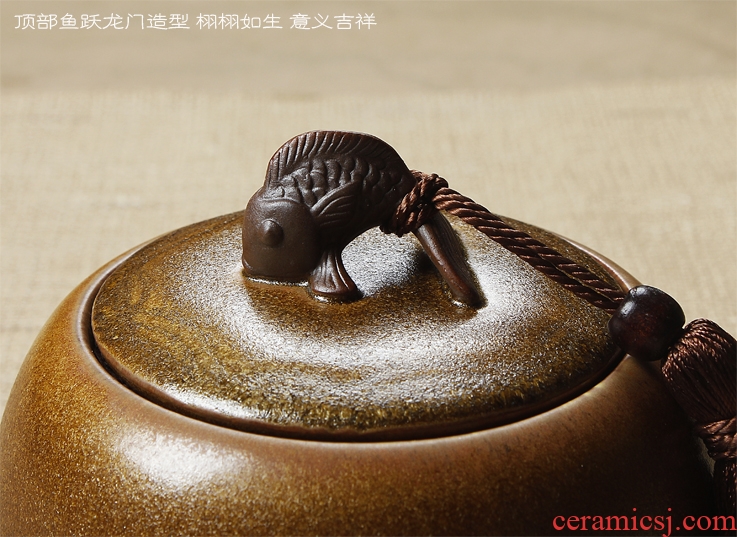 Friends are large ceramic kiln caddy seal pot tieguanyin big POTS leap three color