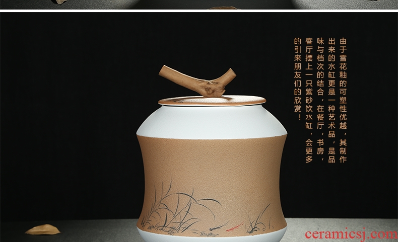 Friend is ceramic water storage tank storage tank kung fu tea accessories with tea, tea drinking water pure bucket five liters