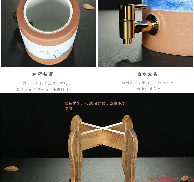 Friend is ceramic water storage tank storage tank kung fu tea accessories with tea, tea drinking water pure bucket five liters