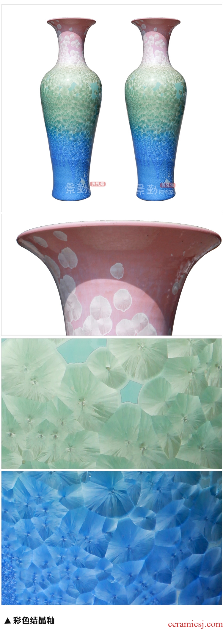 The Vases, ceramic designer sitting room of large vase flower arranging furnishing articles villa hotel contracted type ceramic vase - 19543676244