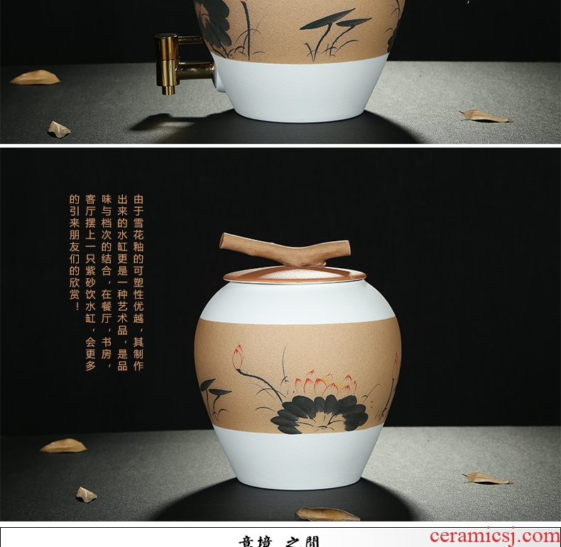 Friend is ceramic water storage tank storage tank kung fu tea accessories with tea, tea drinking water pure bucket five liters