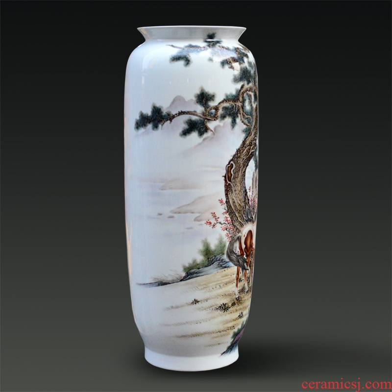 Jingdezhen ceramic Yu Zhao rev all hand - made enamel vase seal hou immediately modern home furnishing articles creative arts and crafts