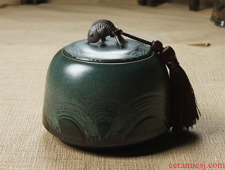 Friends are large ceramic up caddy fixings seal pot tieguanyin big POTS leap three color