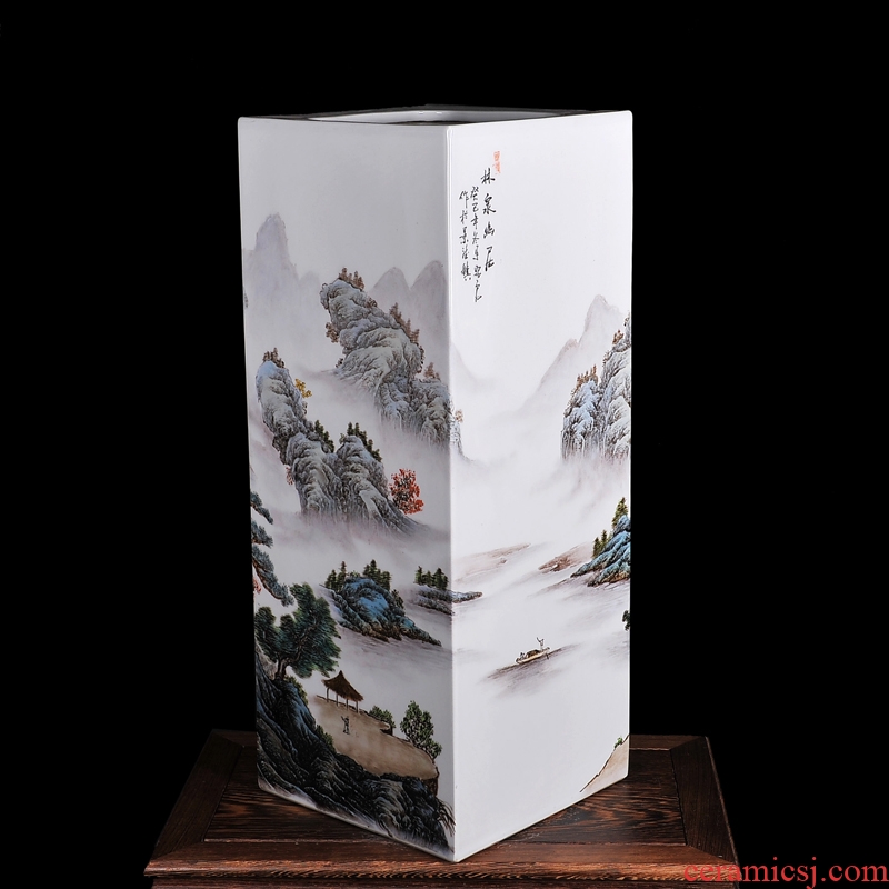 Jingdezhen ceramics Yu Zhao rev hand - made enamel inlay vase nymphs of living household handicraft furnishing articles