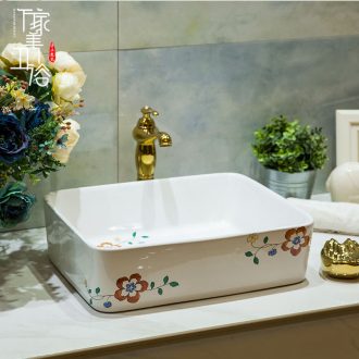 Ceramic basin stage basin sinks art circle European - style hand - made flowers toilet lavabo, the core