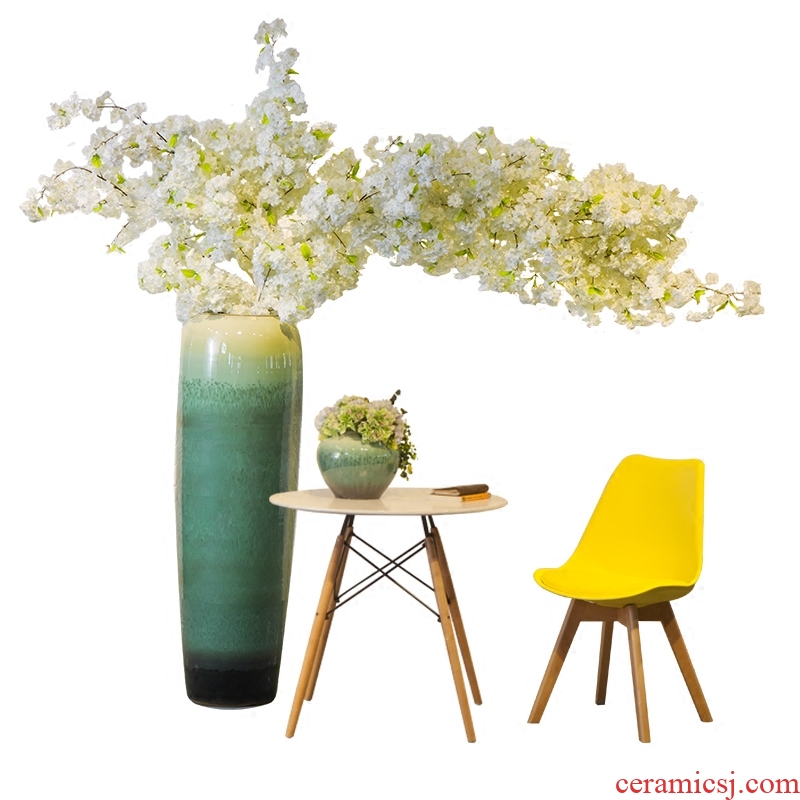 Modern light American European - style key-2 luxury ground dry flower vases, flower arrangement sitting room place landscape decoration ceramic vase - 552375207532