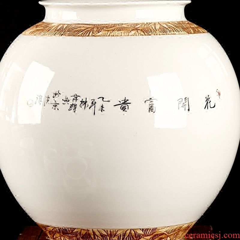 Ceramic vases, flower arrangement sitting room place I and contracted to restore ancient ways the dried ou landing big flowerpot jingdezhen porcelain - 564004211479