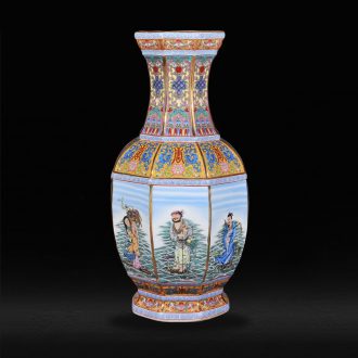 Jingdezhen ceramics antique vase qing qianlong year new classical postmodern sitting room penjing collection