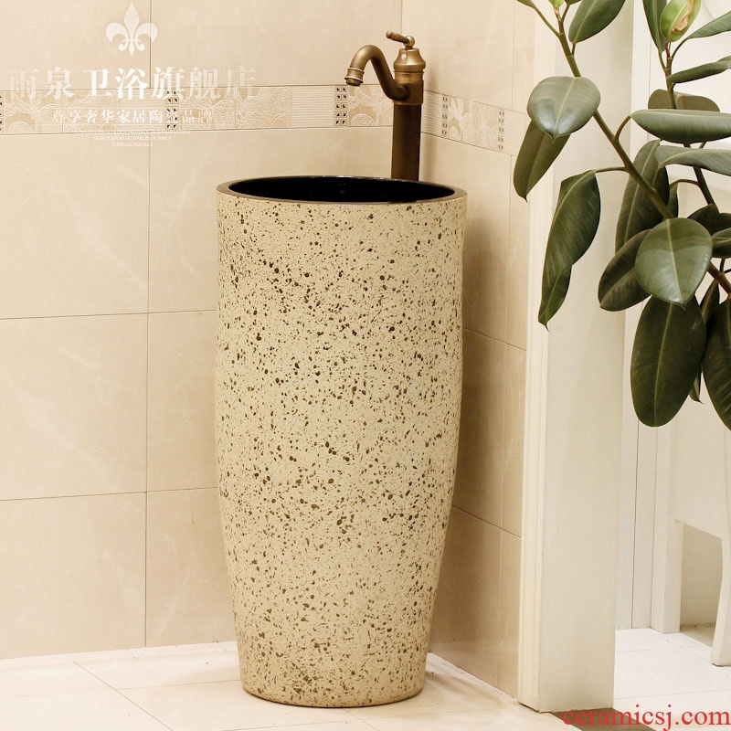 Jingdezhen ceramic art basin pillar basin floor lavabo lavatory basin column basin suit