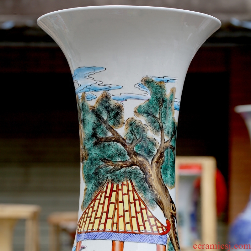 Jingdezhen ceramic vase of large hotel villa covers furnishing articles sitting room porch flower arranging the simulation tree decoration - 557022665253