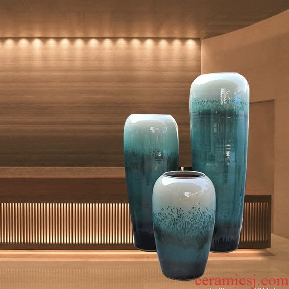 Jingdezhen ceramic large vases, garden villa decoration theme hotel furnishing articles home decoration floral outraged - 537234824282