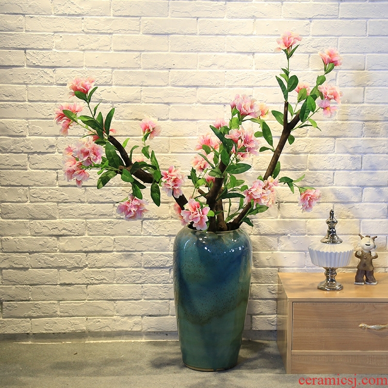 Jingdezhen ceramic creative living room villa large vase decoration to the hotel to place a flower flower implement restaurant furnishing articles - 550663584634