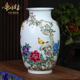 Master of jingdezhen ceramics hand-painted pastel sound spring figure wax gourd vases, modern household adornment handicraft furnishing articles