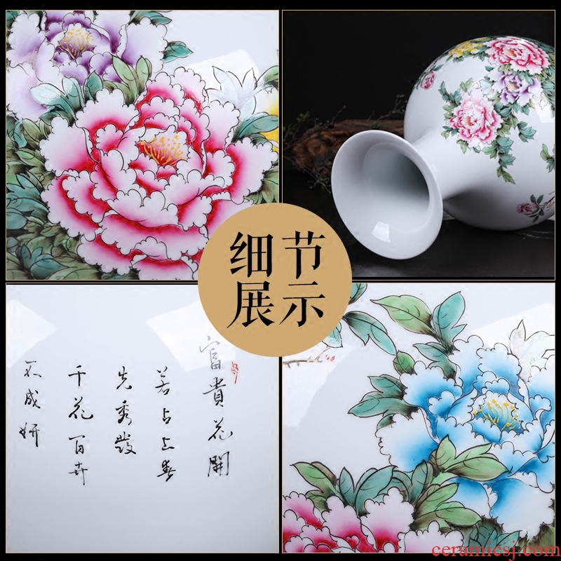 Jingdezhen ceramics antique blue - and - white bound lotus flower general large sitting room adornment can of new Chinese style household furnishing articles - 559315769511