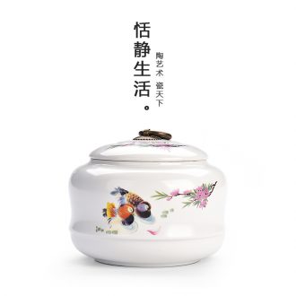 Quiet life caddy fixings ceramic storage tanks seal pot pu 'er tea, green tea POTS packaging large half jins