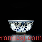 Jingdezhen ceramic hand-painted small bowl tea kungfu tea cup master cup personal cup sample tea cup single cup