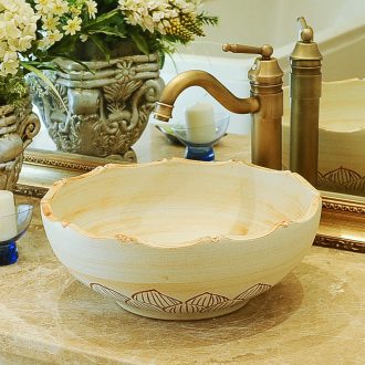 Jingdezhen ceramic stage basin circular lavatory art basin of the basin that wash a toilet lavabo antique sculpture