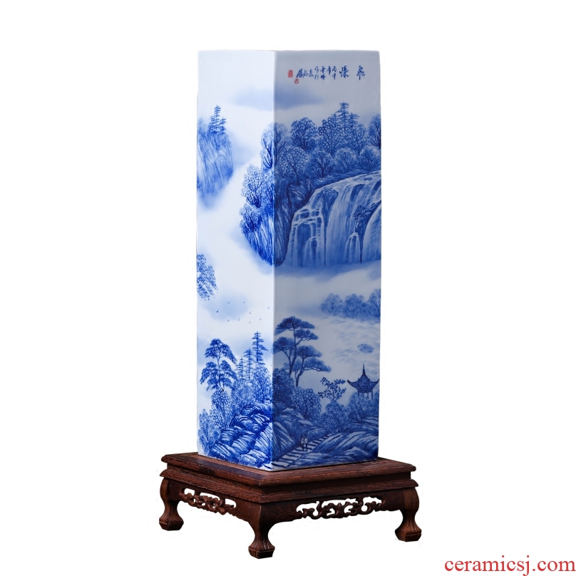 Jingdezhen ceramics antique blue - and - white bound branches connect dragon celestial vase large - sized modern household adornment furnishing articles - 543899297117