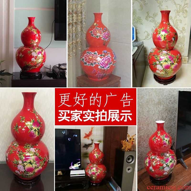Jingdezhen ceramic big hand blue and white porcelain vase furnishing articles of Chinese style home sitting room ground adornment hotel decoration - 45575380251