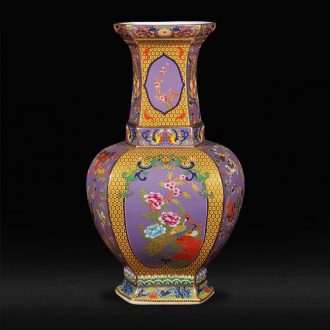 Jingdezhen ceramic powder enamel antique vase kiln fashion furnishing articles housewarming flower arranging landing crafts sitting room