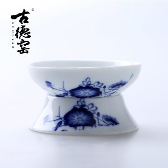 Goodall kiln ceramic kung fu tea tea sets) of blue and white porcelain tea filter in hot tea strainer mesh