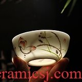 Jingdezhen ceramic hand - made sample tea cup large thin foetus kung fu tea master cup personal cup single cup bowl