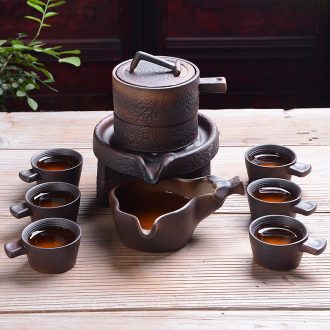 Tao blessing half automatic kung fu tea set ceramic home, lazy people make tea millstones creative gift set tea service