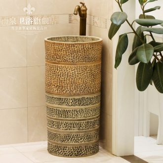 Jingdezhen ceramic art basin of lavatory floor pillar multi-functional bath lavatory toilet lavabo