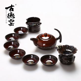 Goodall up up tea set porcelain masterpieces kung fu tea set rabbit house of a complete set of the teapot built one day