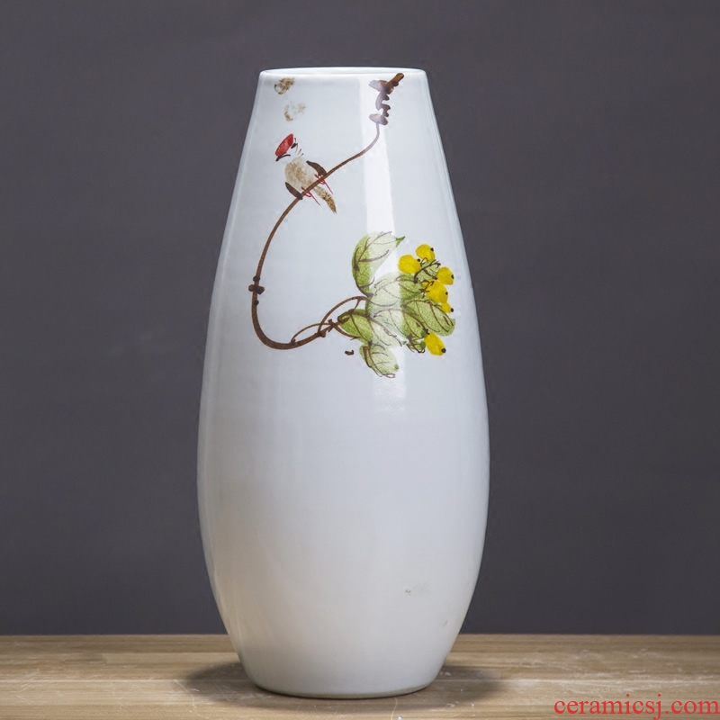 Jingdezhen ceramic dry flower flower vase of new Chinese style living room TV ark, wine home furnishing articles