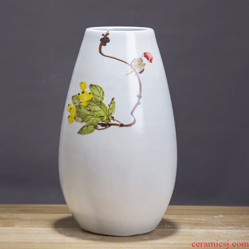 Jingdezhen ceramic dry flower flower vase of new Chinese style living room TV ark, wine home furnishing articles