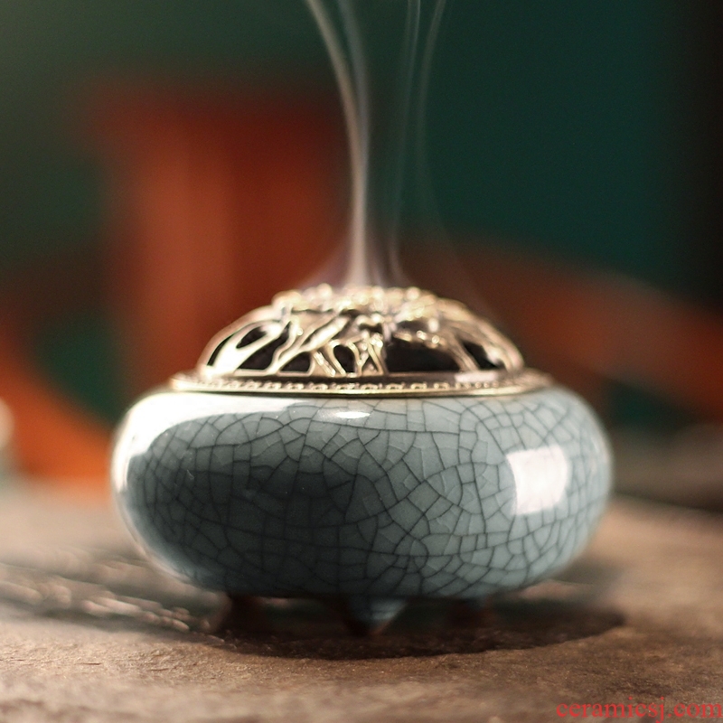 Small incense buner ceramic bedroom aromatherapy furnace incense coil archaize tower bedroom sweet fume censer aloes ta incense inserted