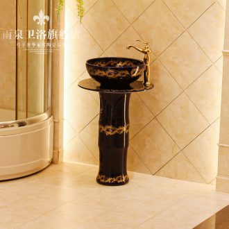 Jingdezhen art lavatory basin sink the post column conjoined lavatory basin bathroom ceramics basin