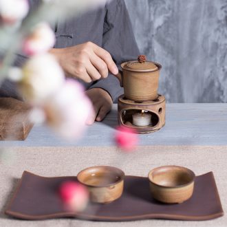 A friend is A complete set of ceramic kung fu Japanese tea sets tea tray was coarse pottery pot office travel tea set gift boxes