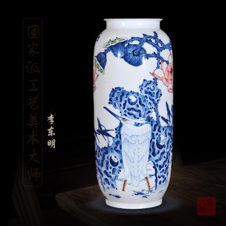 Jingdezhen ceramics dong - Ming li hand - made of blue and white porcelain vases, even all the way home sitting room crafts