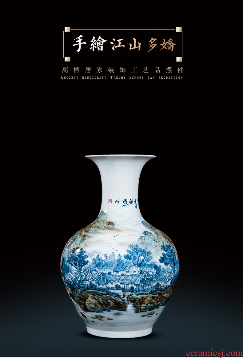 Jingdezhen ceramics archaize the ancient philosophers figure large vases, classical Chinese style living room decoration home decoration furnishing articles - 570685178328