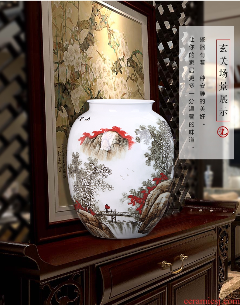 Jingdezhen ceramics European golden peony of large vases, flower arrangement of Chinese style living room porch place TV ark - 570307601102