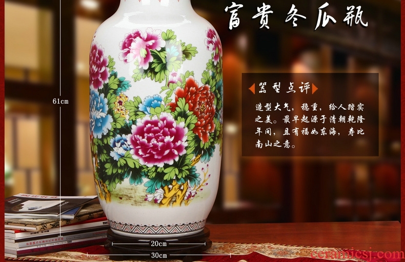Jingdezhen ceramics of large blue and white porcelain vase sitting room open TV ark adornment of Chinese style household furnishing articles - 43899868997