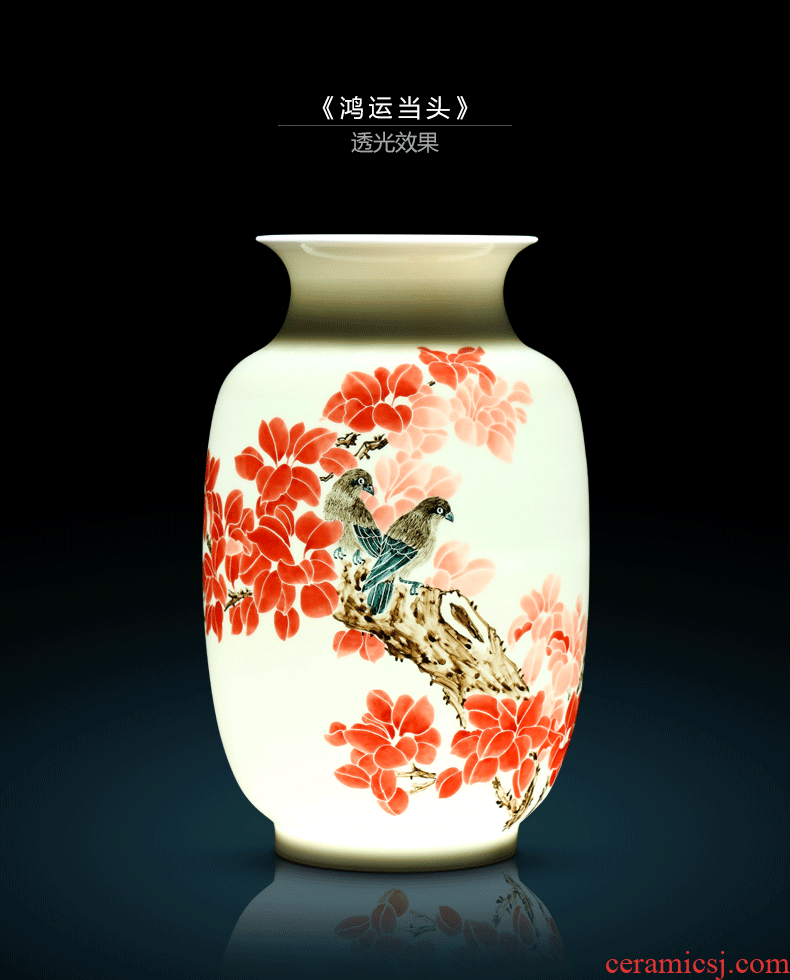 Jingdezhen ceramics of large vase household wine cabinet decoration living room TV cabinet office furnishing articles - 567816704873