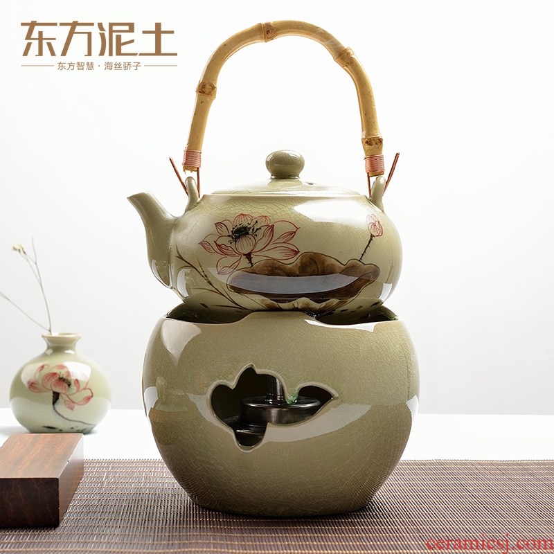 Oriental clay ceramic hand-painted teapot furnishing articles creative new home sitting room/boiled tea, soft outfit decoration arts and crafts