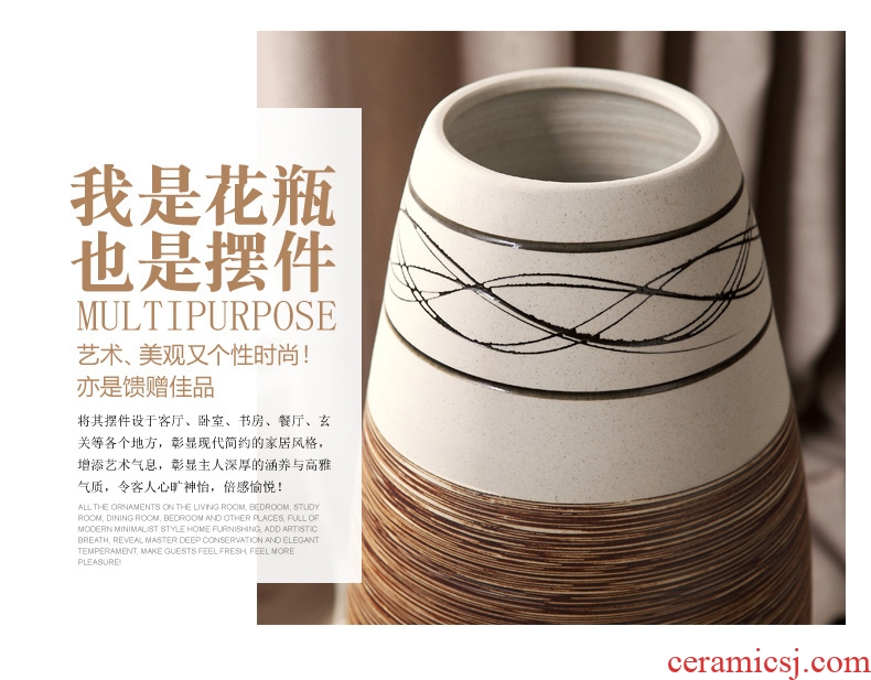 Ceramic crock POTS modern retro jingdezhen Ceramic vase of large indoor and is suing the home decoration furnishing articles - 566502503871